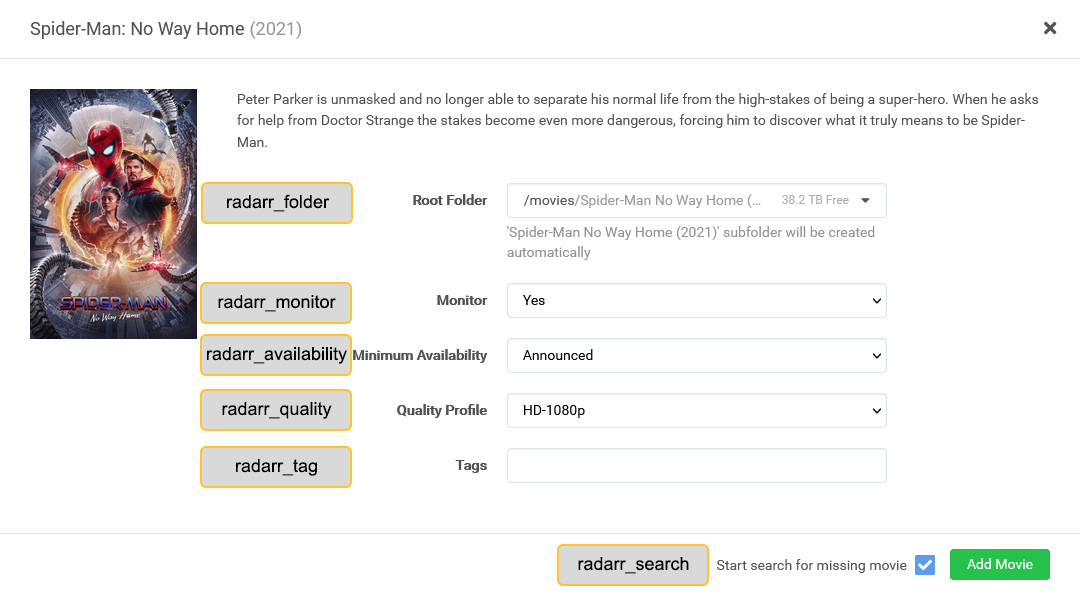 Radarr Details