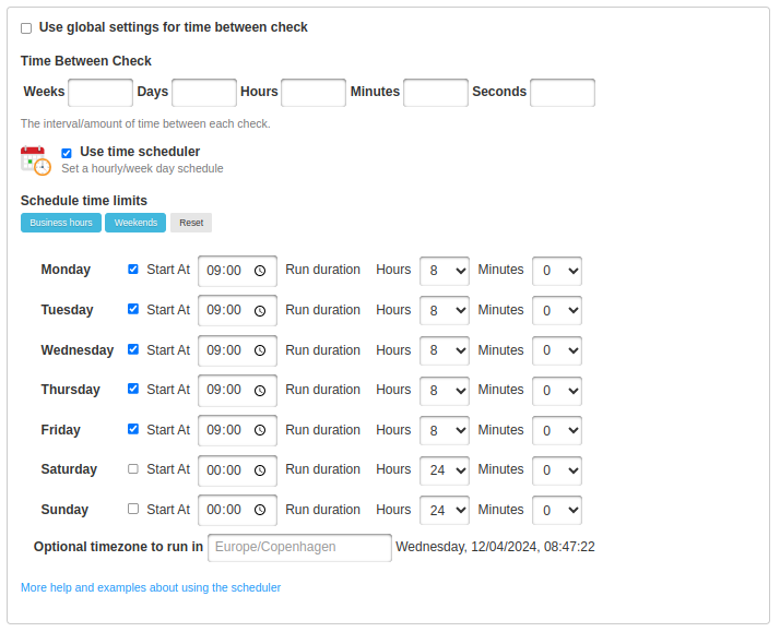 How to monitor web page changes according to a schedule